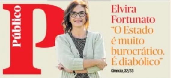 Entrevista do Público à Professora Doutora Elvira Fortunato: "Eletrónica transparente está em industrias multimilionárias."