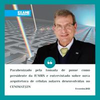 Exame Informática: Nova arquitetura de células solares desenvolvidas no CENIMAT e parabeniza o Professor Rodrigo Martins pela tomada de posse como presidente da IUMRS